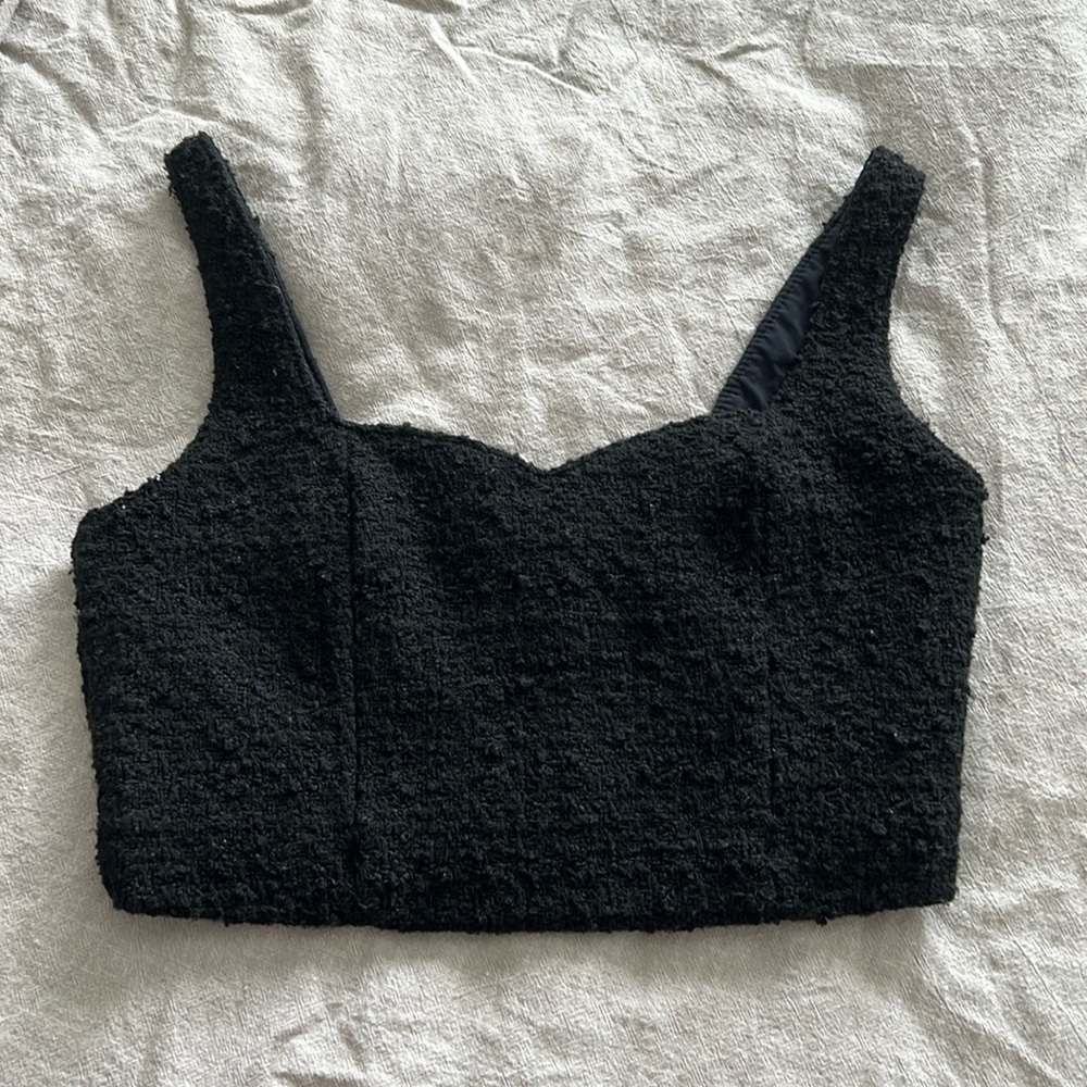 Abercrombie and Fitch women’s cropped tweed tank XS